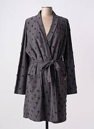 Robe de chambre tissage jersey gris SKINY femme