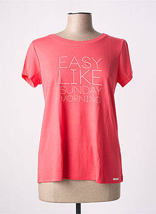 T-shirt stretch manches courtes rose SKINY femme