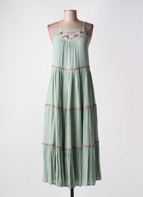 Robe longue vert YAATRA pour femme