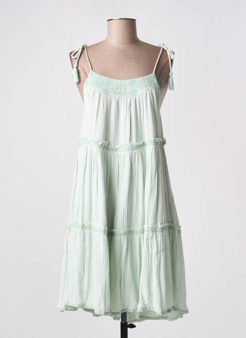 Robe mi-longue vert YAATRA pour femme