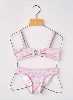 Maillot de bain 2 pièces haut bandeau gris HISTOIRE DE PLAGE fille