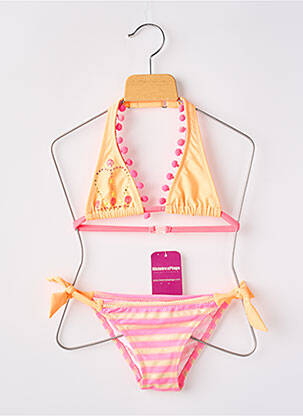 Maillot de bain 2 pièces imprimé fantaisie orange HISTOIRE DE PLAGE fille