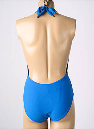 Maillot de bain 1 pièce bretelles élastiquées ajustables bleu SEGNI D'ACQUA CALVI femme