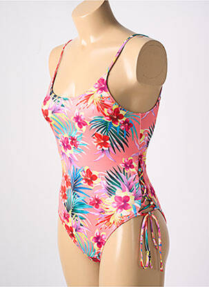 Maillot de bain 1 pièce imprimé fantaisie rose PROMISE femme