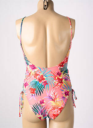 Maillot de bain 1 pièce imprimé fantaisie rose PROMISE femme