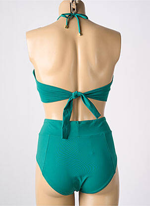 Maillot de bain 2 pièces haut bandeau haut bandeau vert SEGNI D'ACQUA CALVI femme