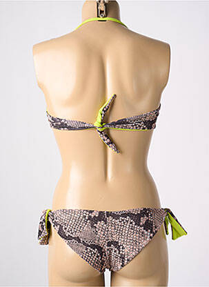 Maillot de bain 2 pièces haut bandeau haut bandeau beige SEGNI D'ACQUA CALVI femme