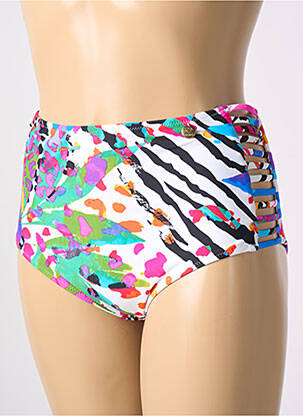 Bas de maillot de bain imprimé fantaisie culotte violet PROMISE femme