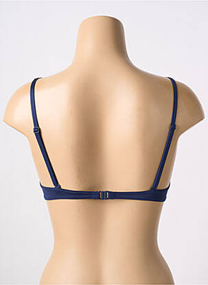 Haut de maillot de bain bretelles élastiquées ajustables bleu HUIT femme