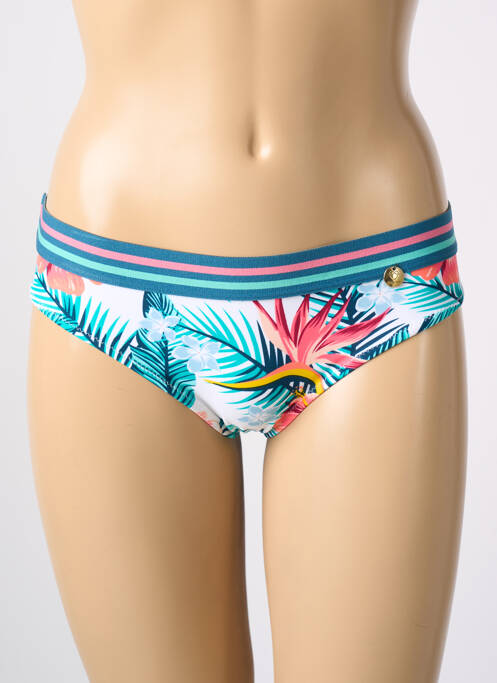 Bas de maillot de bain imprimé fantaisie culotte bleu PROMISE femme