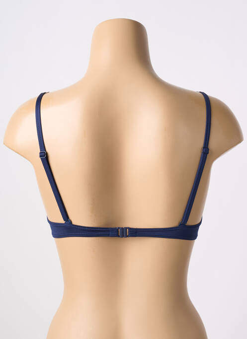 Haut de maillot de bain bretelles élastiquées ajustables bleu HUIT femme