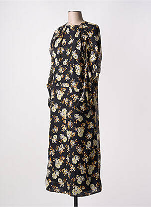 Robe longue manches longues manches longues noir VICTORIA BECKHAM femme