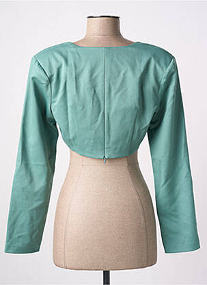 Top coupe cintrée manches longues vert SELMACILEK femme