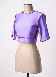 Top stretch manches courtes violet XULY BET femme