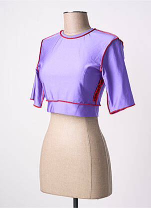 Top stretch manches courtes violet XULY BET femme