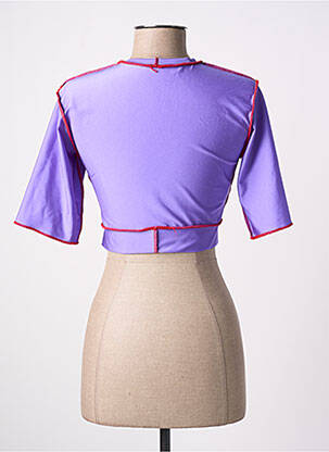 Top stretch manches courtes violet XULY BET femme