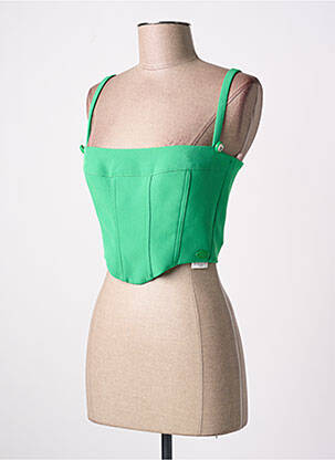 Top coupe cintrée sans manche vert CHIARA FERRAGNI femme