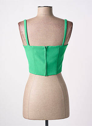 Top coupe cintrée sans manche vert CHIARA FERRAGNI femme