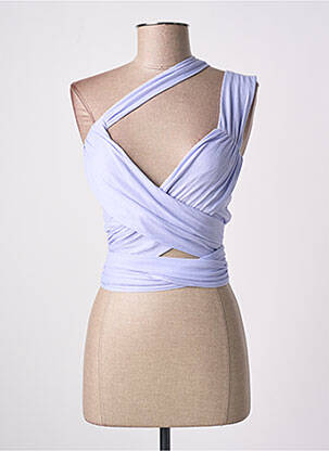 Top stretch sans manche violet LAMA JOUNI femme