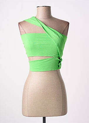 Top stretch sans manche vert LAMA JOUNI femme