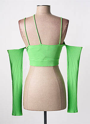 Top stretch manches longues vert LAMA JOUNI femme