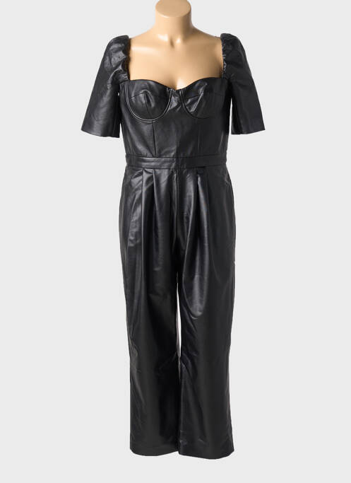 Combi-pantalon fermeture zippée au dos manches courtes noir MY BEST FRIENDS femme