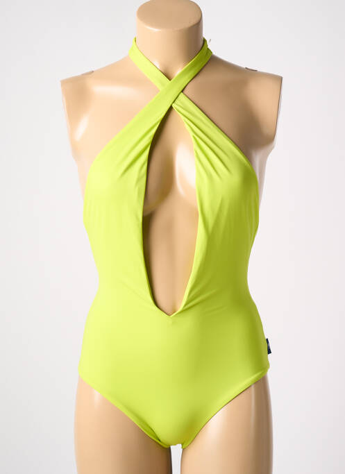 Maillot de bain 1 pièce culotte vert SANS MARQUE femme