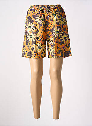 Short taille élastique orange NANUSHKA femme