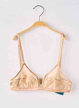Soutien-gorge sans armature haut triangles chair MAISON LEJABY femme