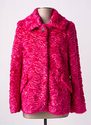 Manteau court coupe droite sans capuche rose IL THE' DELLE 5 femme