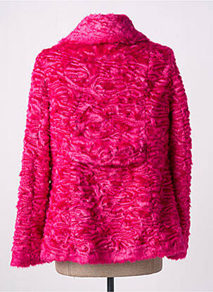 Manteau court coupe droite sans capuche rose IL THE' DELLE 5 femme