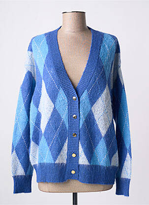 Gilet manches longues resserrée sur le bas bleu GAUDI femme