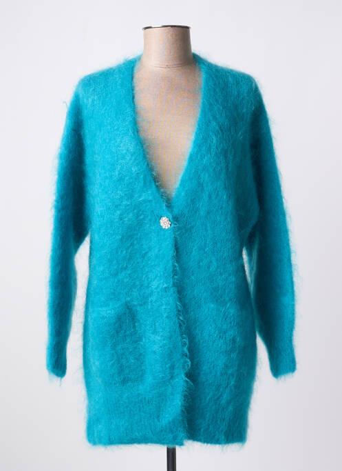 Gilet manches longues bleu DIXIE pour femme