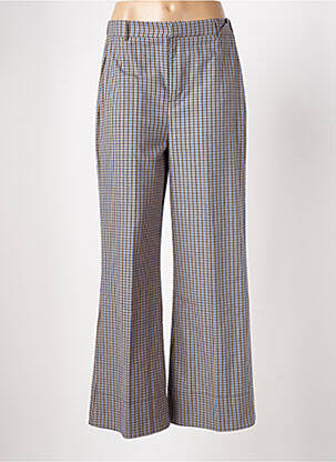 Pantalon flare taille élastique bleu DIXIE femme