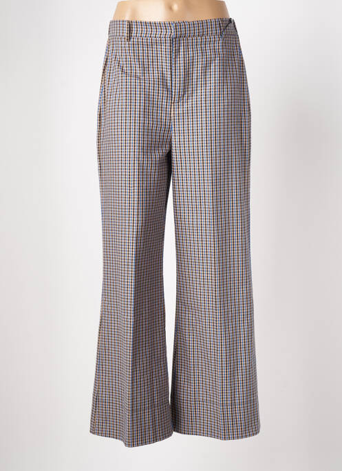 Pantalon flare taille élastique bleu DIXIE femme