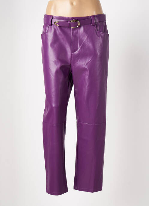 Pantalon droit violet IMPERIAL pour femme