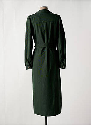 Robe longue manches longues manches longues vert MINIMUM femme