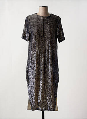 Robe mi-longue manches courtes manches courtes bleu NA-KD femme