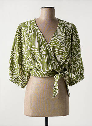 Boléro fermeture liens à nouer vert SUNCOO femme