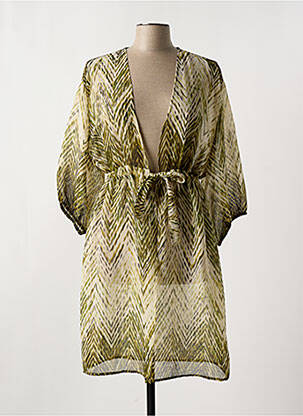 Robe de plage coupe cintrée vert PAZ TORRAS femme