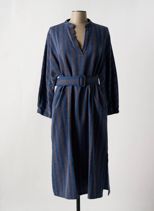 Robe mi-longue bleu MOMENT pour femme