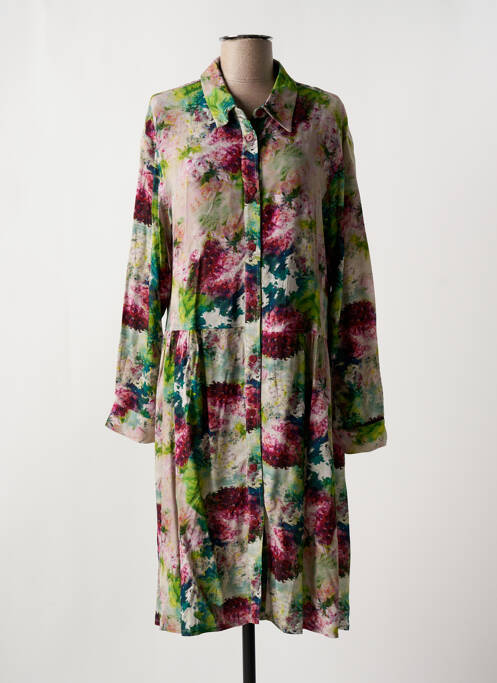 Robe mi-longue vert MADE IN SENS pour femme