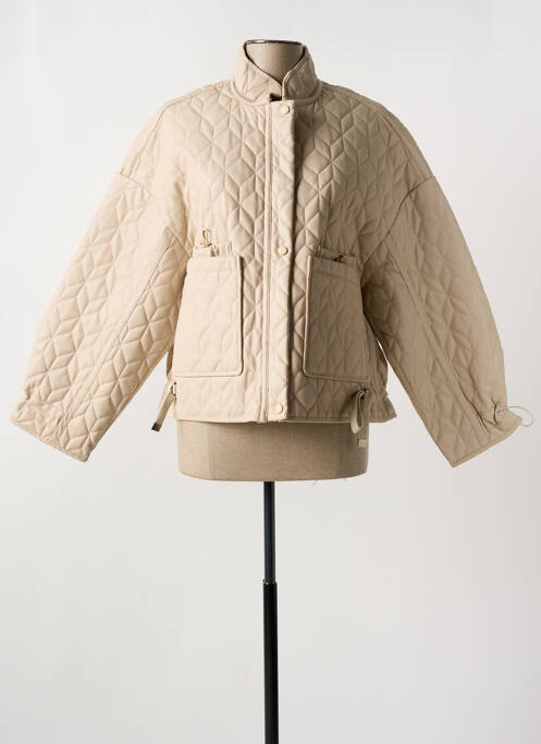 Veste simili cuir beige MD'M pour femme