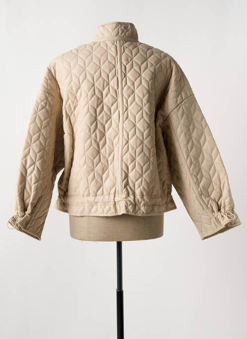 Veste simili cuir beige MD'M femme