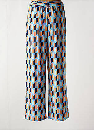 Pantalon large tissage popeline bleu MD'M femme