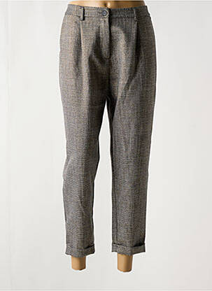 Pantalon 7/8 fermeture zippée sous rabat boutonné taille normale noir PLEASE femme