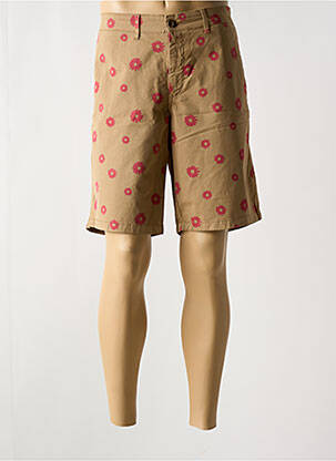 Bermuda stretch taille normale marron SERGE BLANCO homme