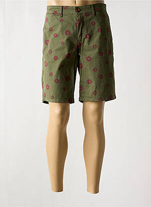 Bermuda stretch taille normale vert SERGE BLANCO homme