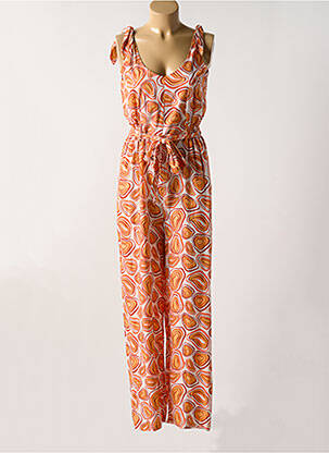 Combi-pantalon coupe cintrée sans manche orange MD'M femme