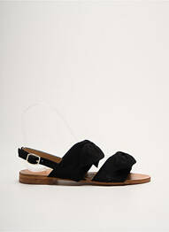 Sandales/nu pieds chiquet talon plat jusqu'à 3cm noir PETITE MENDIGOTE femme